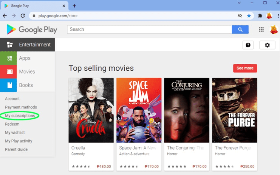 My Subscriptions Google